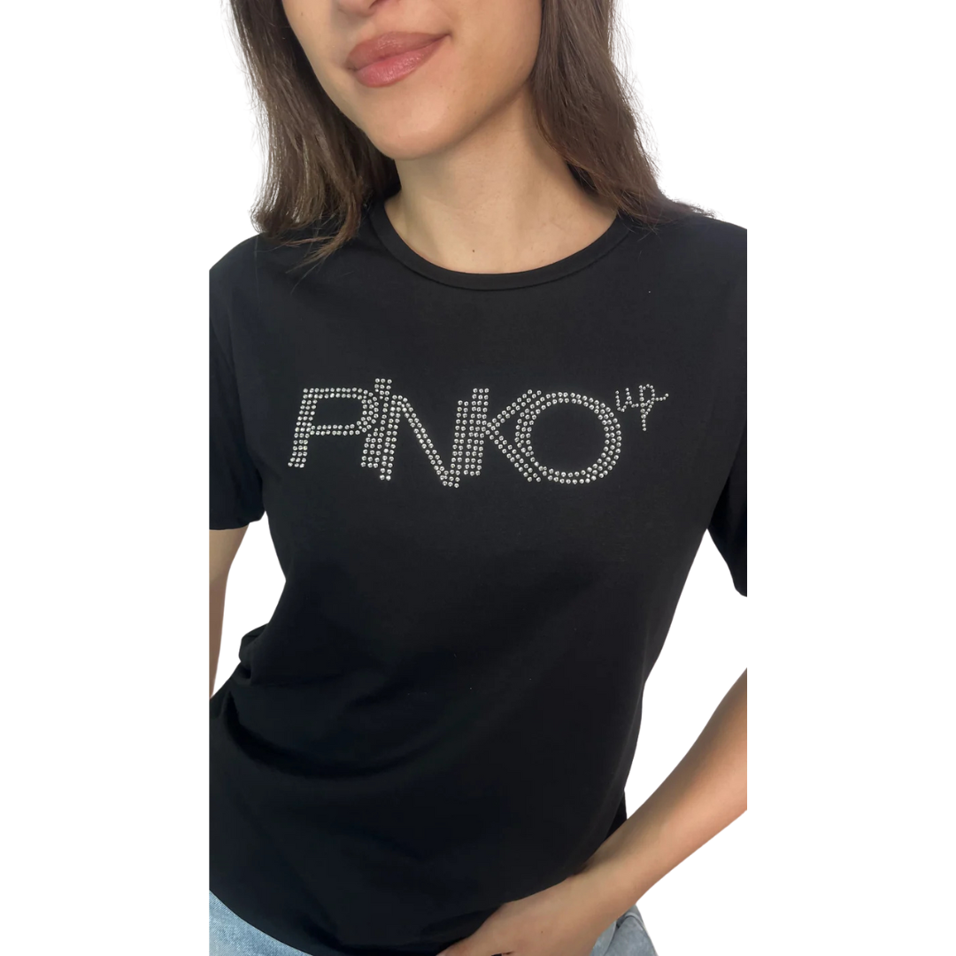 PINKO UP - MAGLIETTA CON STRASS