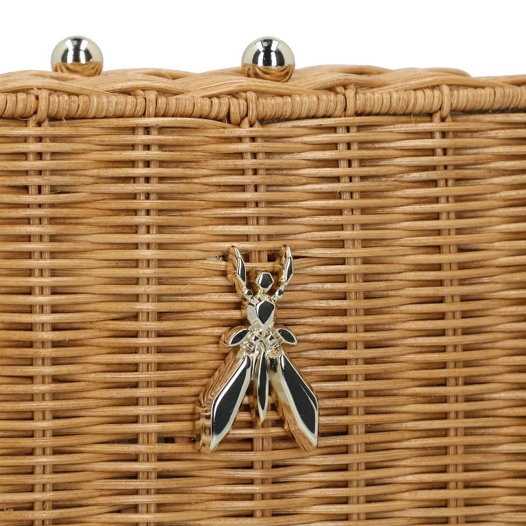 PATRIZIA PEPE - BORSA A TRACOLLA LEGNO
