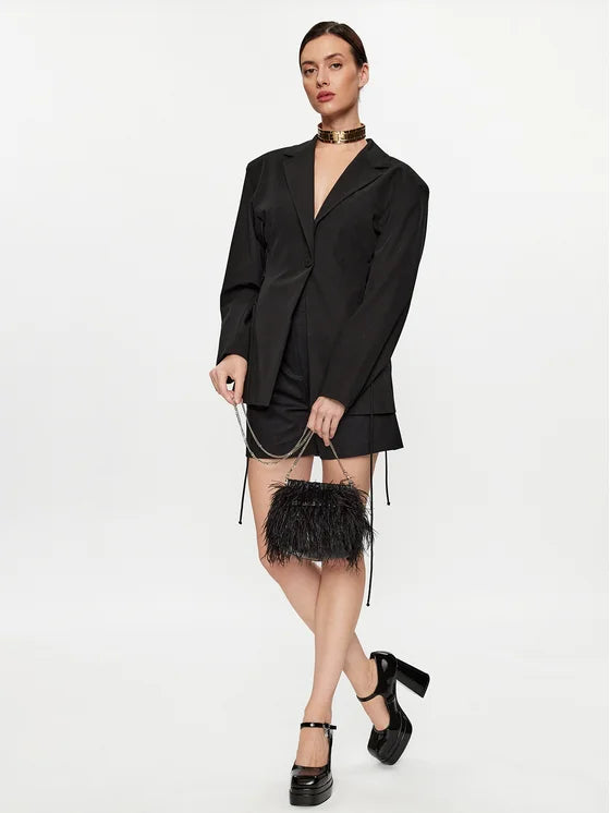 PATRIZIA PEPE - BORSA IN NAPPA CON PIUME